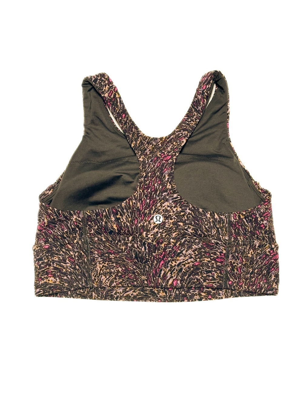 Lululemon Wunder Train Long-Line Bra Size 10 Everlux Topography Multi Colorway